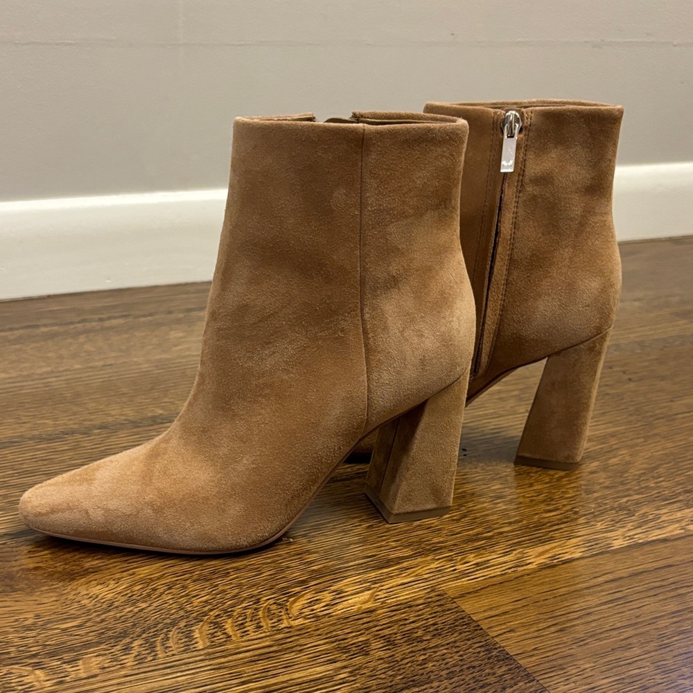 Marc Fisher Tan Suede Heeled Boots